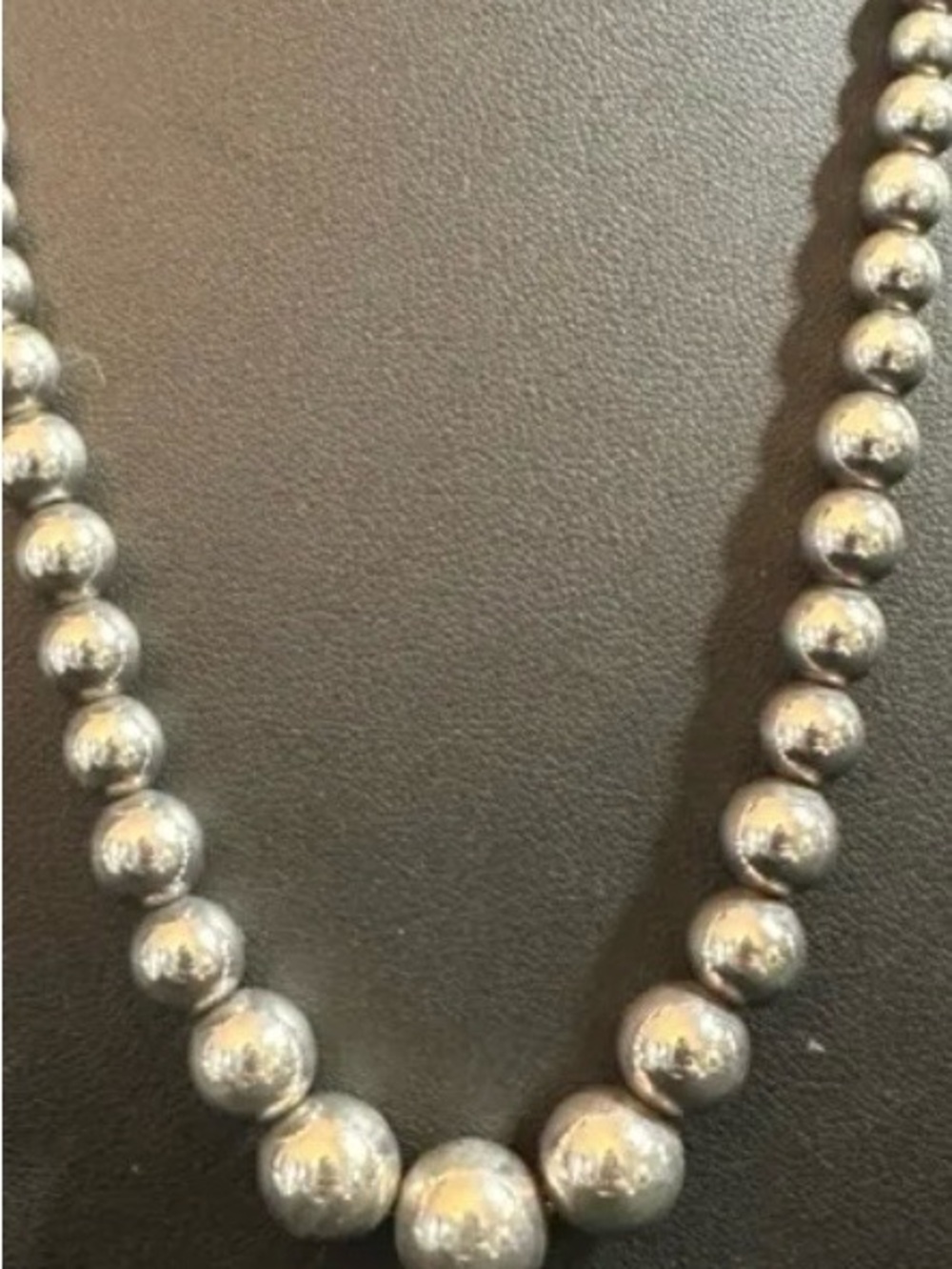 VINTAGE Sterling Silver 18” GRADUATED BALL BEAD Necklace~25.42 Grams!